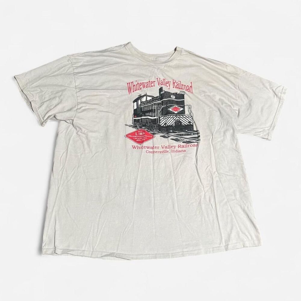 Gildan white whitewater valley railroad XXL size T shirt